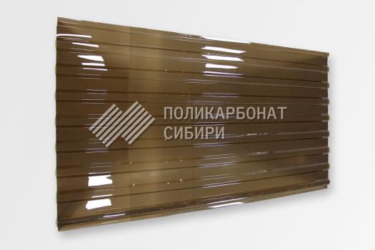Профилированный поликарбонат Royalplast МП-20 (У) бронза коричневая 1 мм, длина листа 2 м