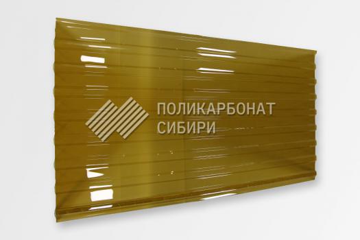 Профилированный поликарбонат Royalplast МП-20 (У) янтарь 1 мм, длина листа 2 м